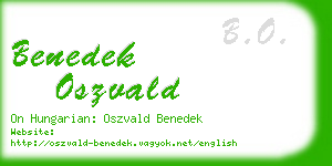 benedek oszvald business card